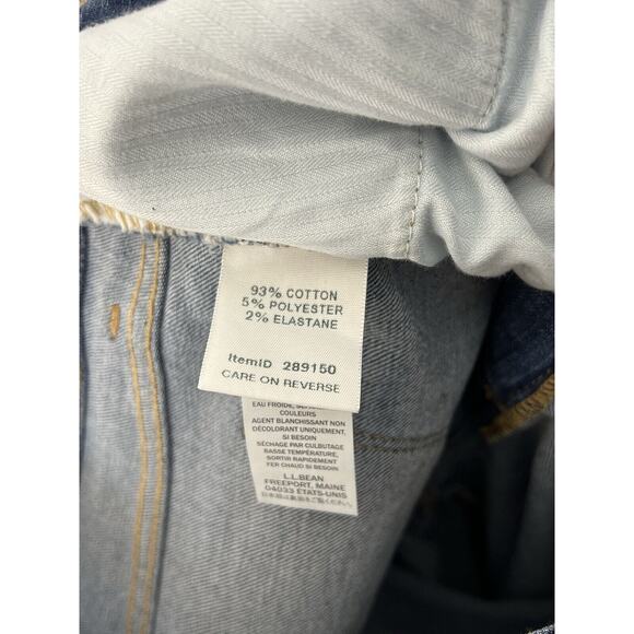 LL Bean Favorite Fit Jeans Womens Size 10 Blue Denim Stretch Straight Leg - Picture 3 of 7